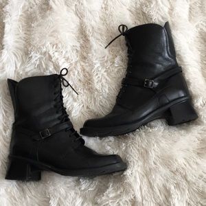 Naot Moto Leather Boots in Black